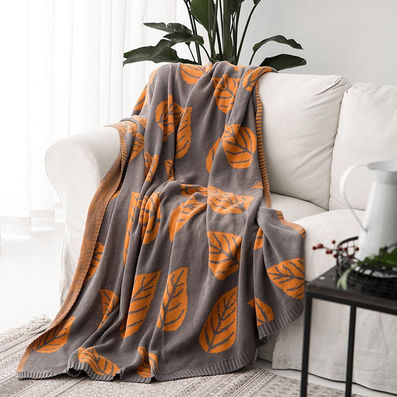Cotton Winter Geometry Knitted Jacquard Soft Blanket