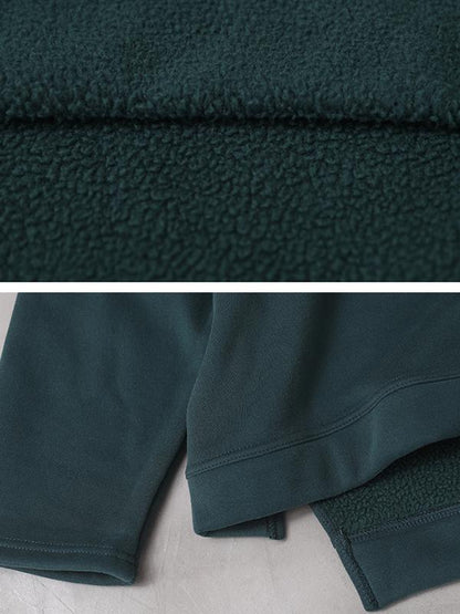 Plus Size - Casual Solid Color Turtleneck Sweatshirt