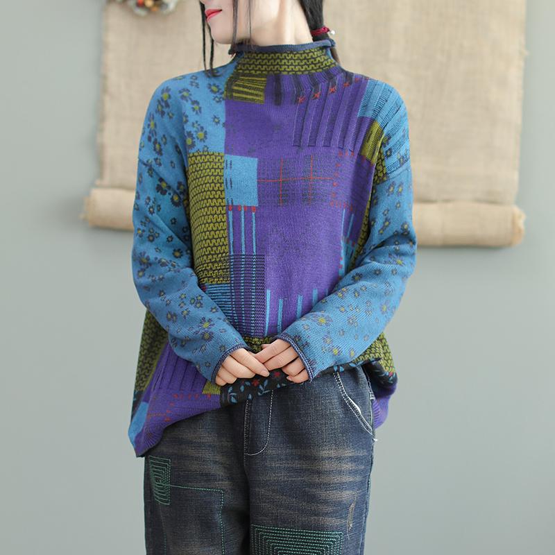 Autumn Winter Printed Long Sleeve Sweater