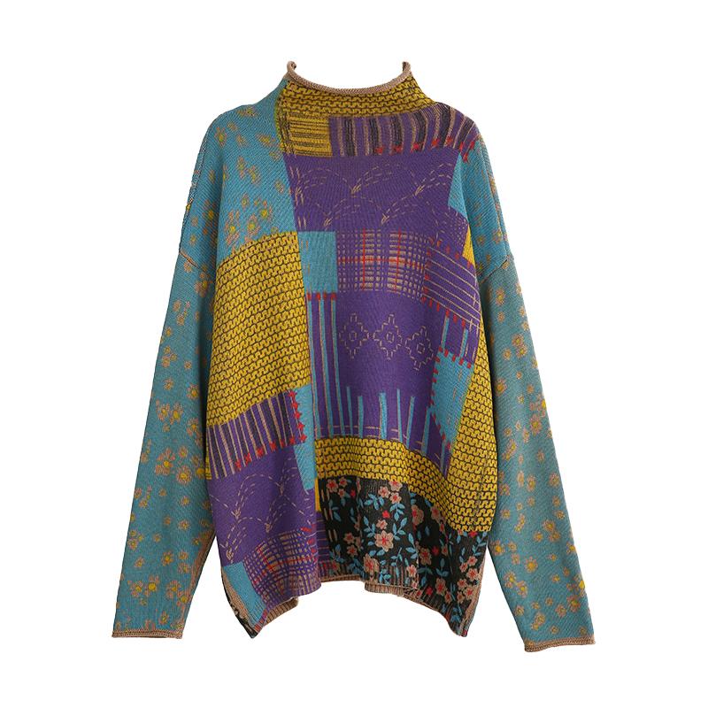 Autumn Winter Printed Long Sleeve Sweater