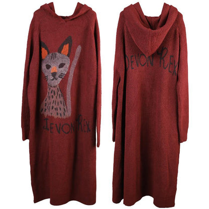 Cute Cartoon Animal Loose Knit Dress