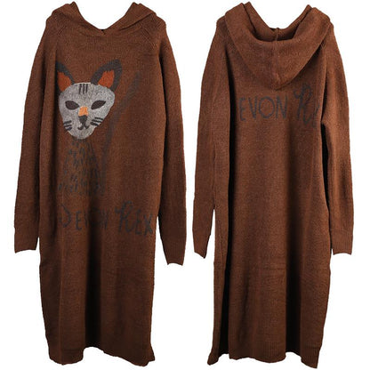 Cute Cartoon Animal Loose Knit Dress
