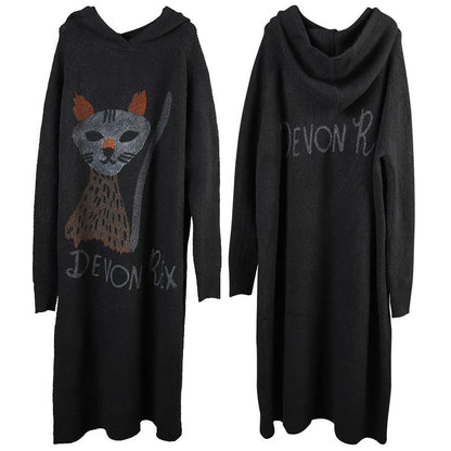 Cute Cartoon Animal Loose Knit Dress