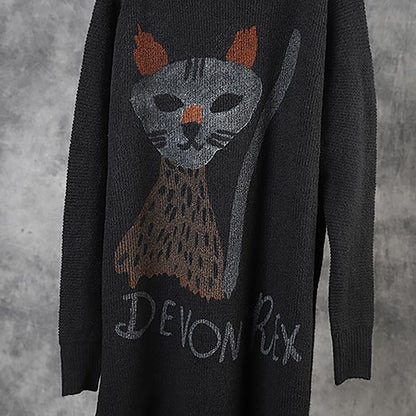 Cute Cartoon Animal Loose Knit Dress