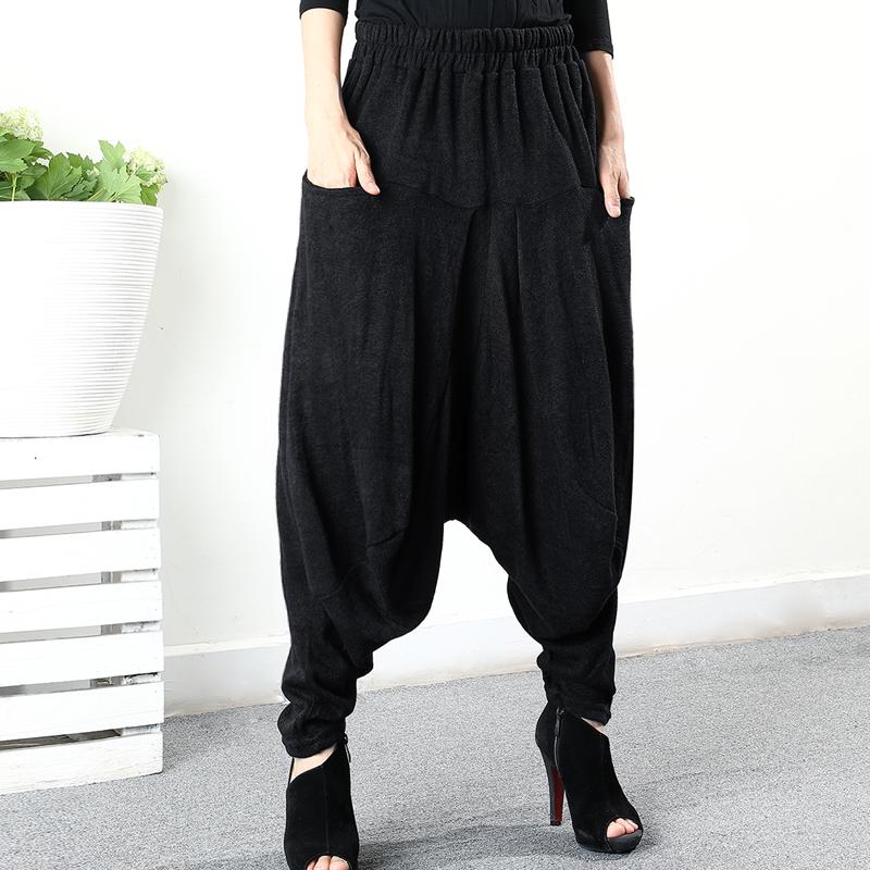 Plus Size - Loose And Comfortable Knit Harem Pants