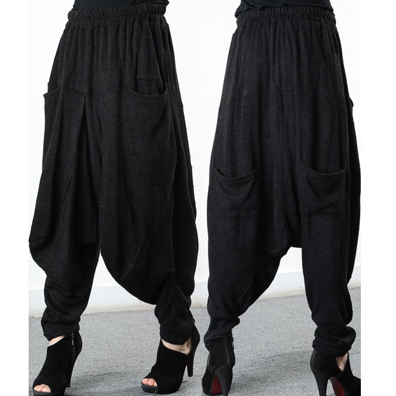 Plus Size - Loose And Comfortable Knit Harem Pants