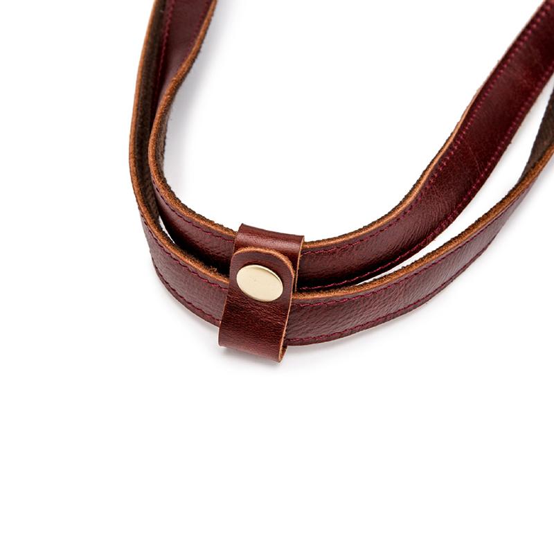 Simple Solid Color Leather Tote Bag - Brown