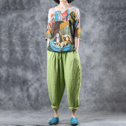 2019 New Literary Irregular Three Quarter Sleeve Knitted Sweater