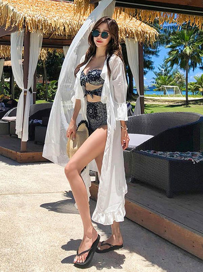 Vintage Sexy High Cut Hollow One-piece Swimsuit