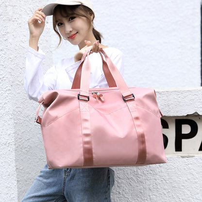 Portable casual women's bag clothing wet-dry separation fitness bag large capacity duffel bag waterproof nylon travel bag