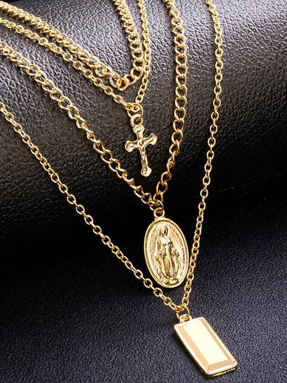 Gold Fashion Cross Necklaces Accessories