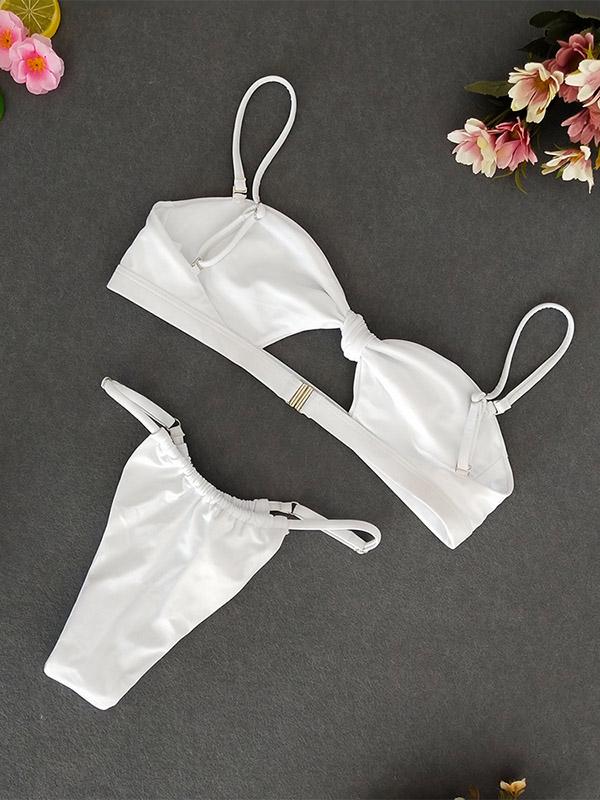 Plain Sexy Padded Bikinis Swimwear