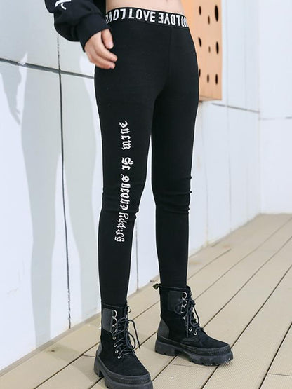 Printed Solid Wrap Elastic Pants