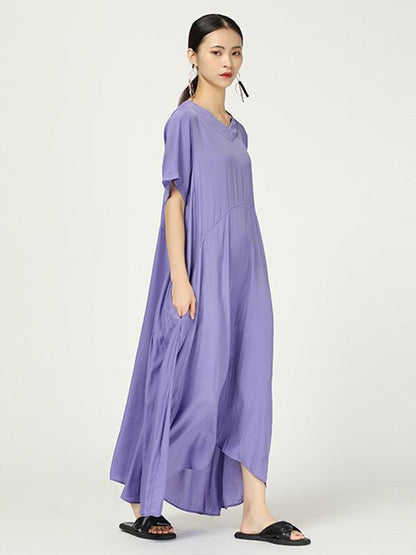 Casual Big Hem Cropped Long Dresss