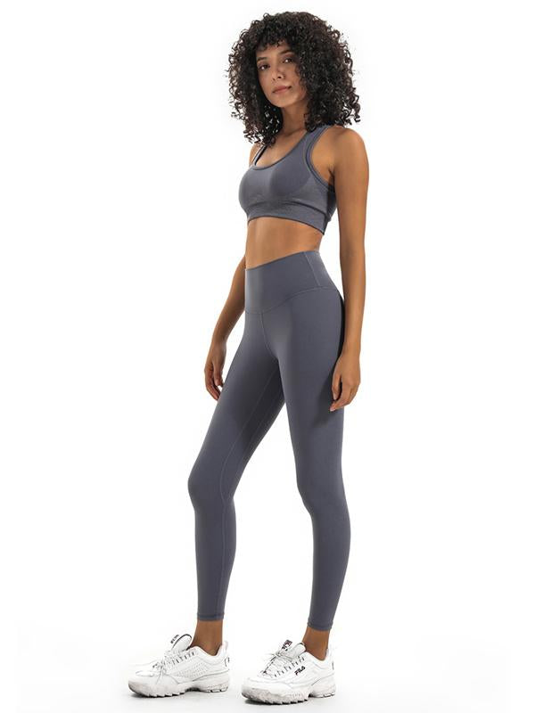 Wrap Solid High Waist Elastic Force Sports Leggings