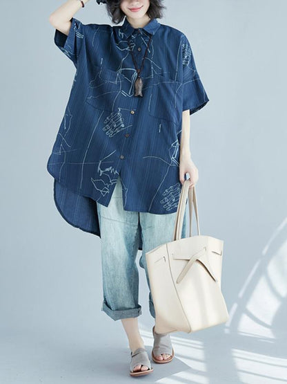 Loose Cropped Polo Shirt