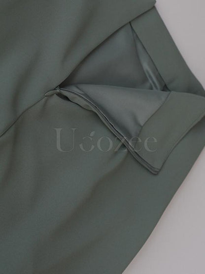 Casual Chiffon Split-front Skirt