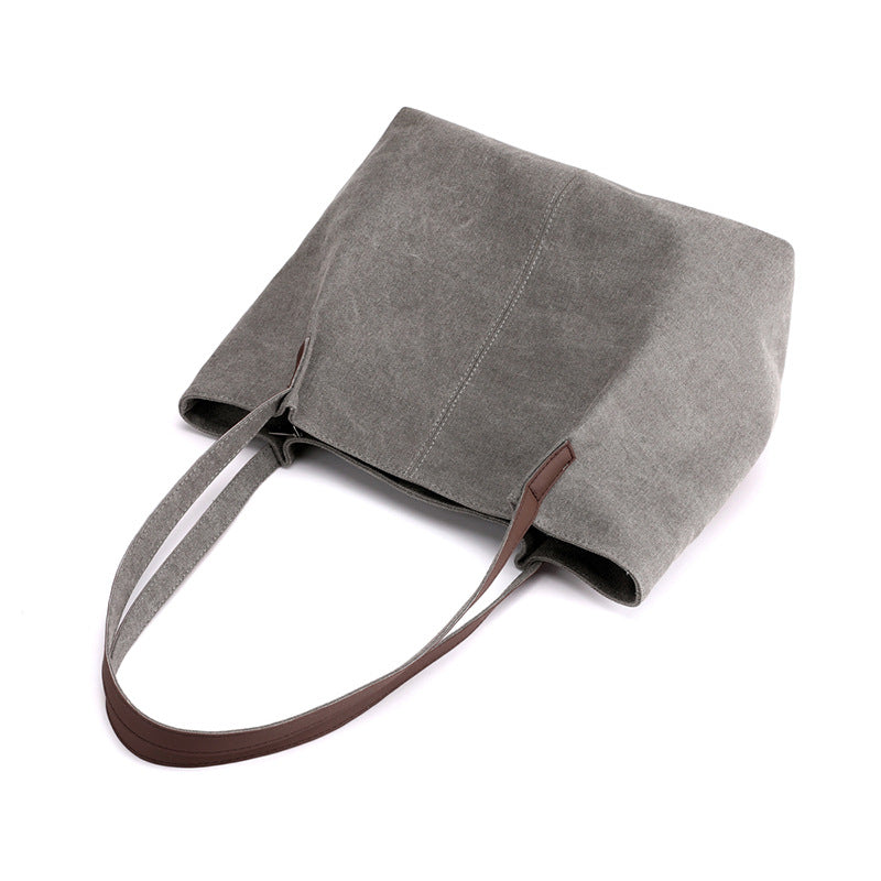 new autumn and winter versatile canvas handbag leisure tote bag simple handbag large capacity shoulder bag handbag