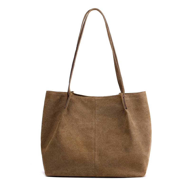 new autumn and winter versatile canvas handbag leisure tote bag simple handbag large capacity shoulder bag handbag