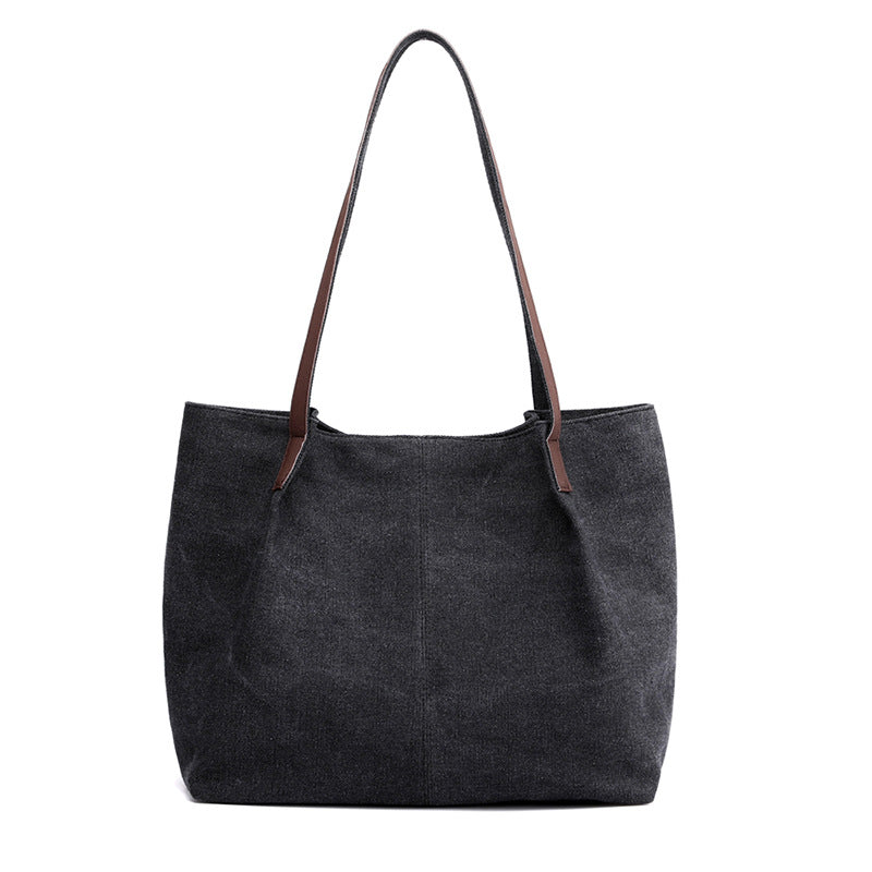 new autumn and winter versatile canvas handbag leisure tote bag simple handbag large capacity shoulder bag handbag