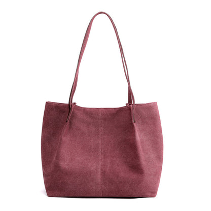 new autumn and winter versatile canvas handbag leisure tote bag simple handbag large capacity shoulder bag handbag