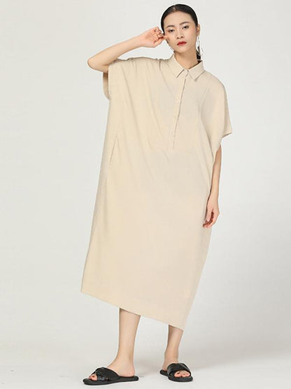 Retro Polo Long Shirt Dress