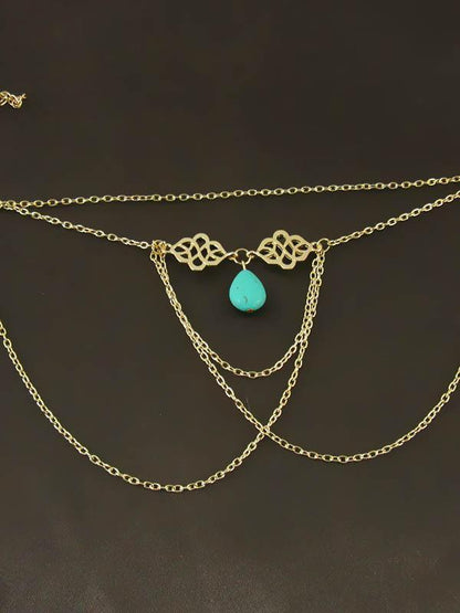 Bohemia Tassels Hollow Turquoise Arm Chain Accessories