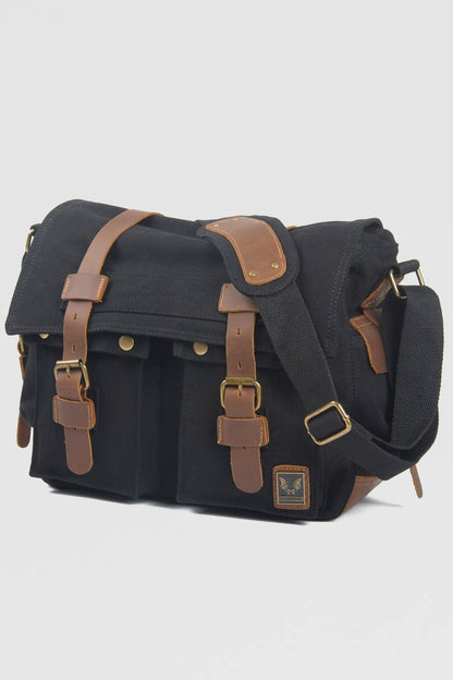 Canvas Multifunctional Leisure Shoulder Bag Backpack Messenger
