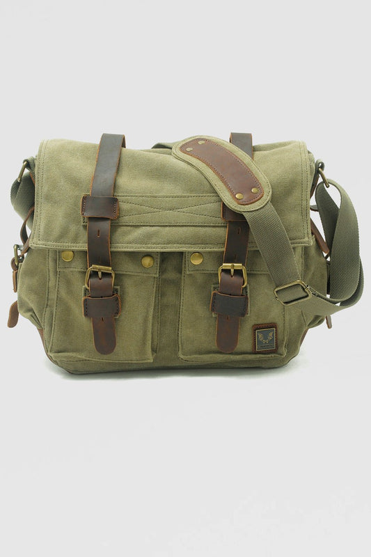 Canvas Multifunctional Leisure Shoulder Bag Backpack Messenger