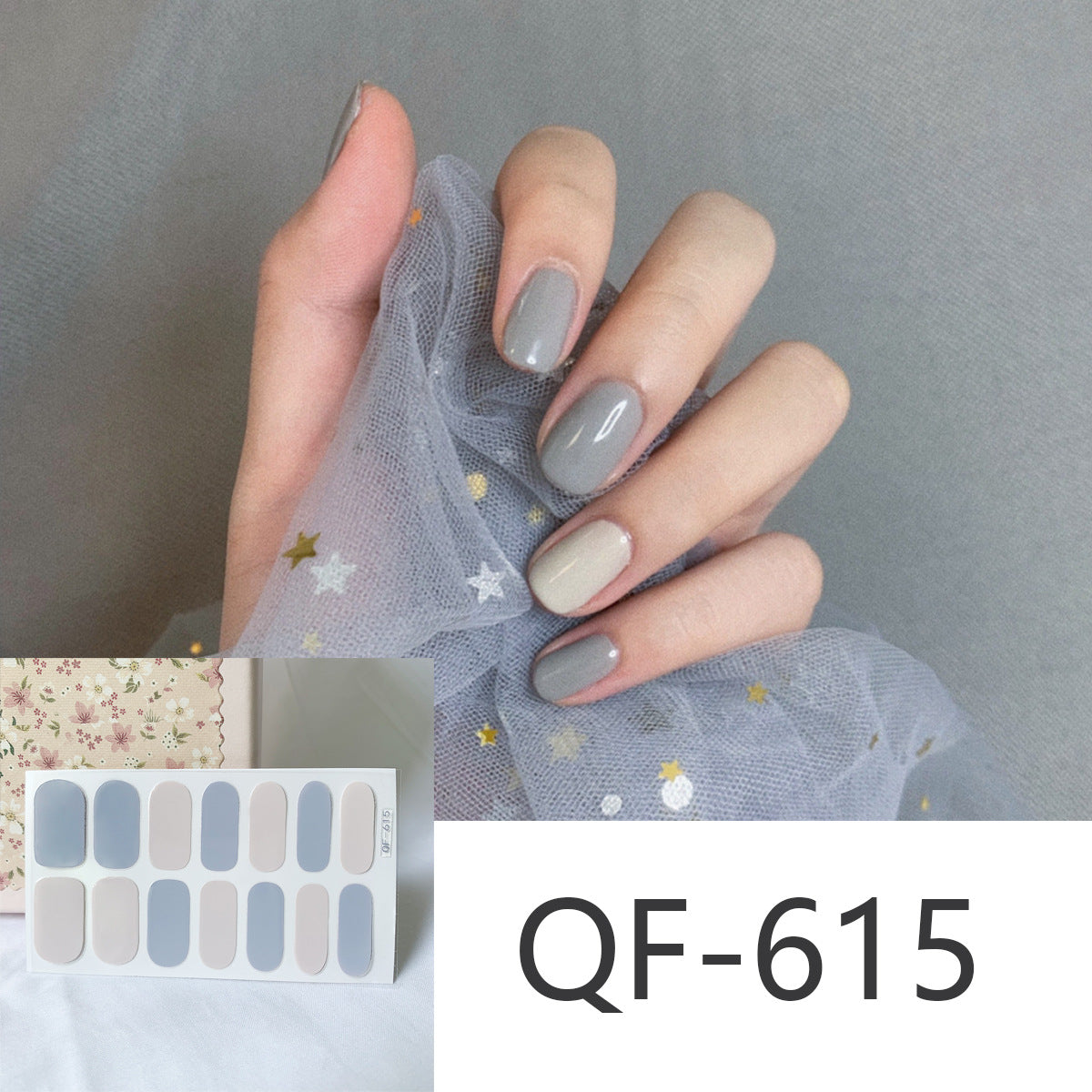 Milk pattern in autumn PRESS ON NAILS