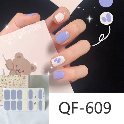 Milk pattern in autumn PRESS ON NAILS