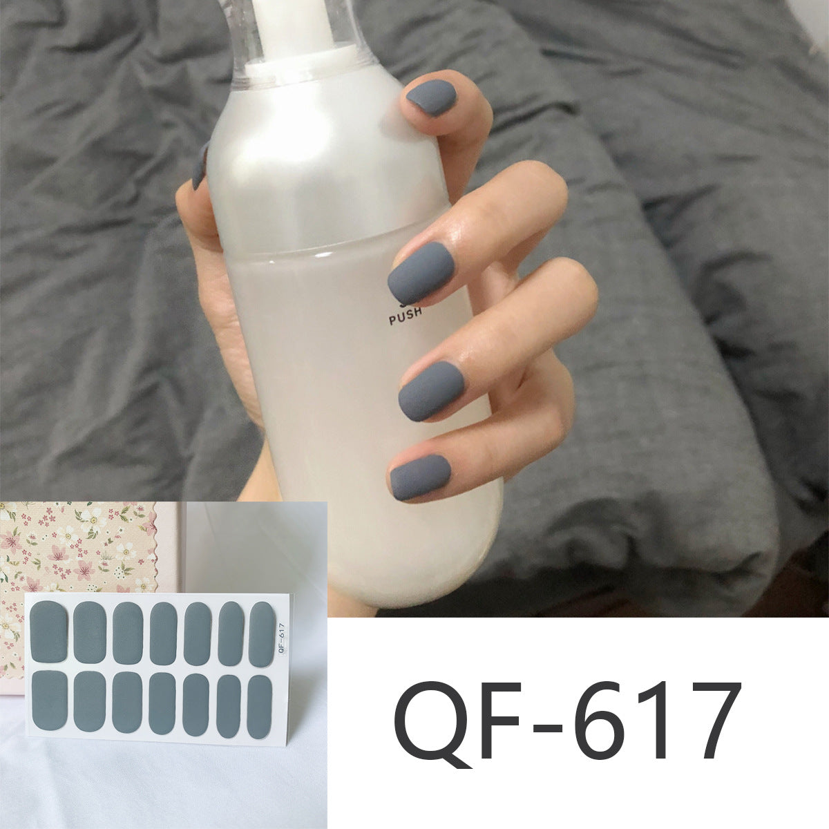 Milk pattern in autumn PRESS ON NAILS