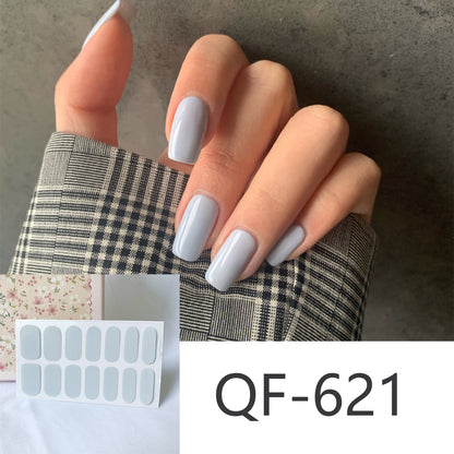 Milk pattern in autumn PRESS ON NAILS