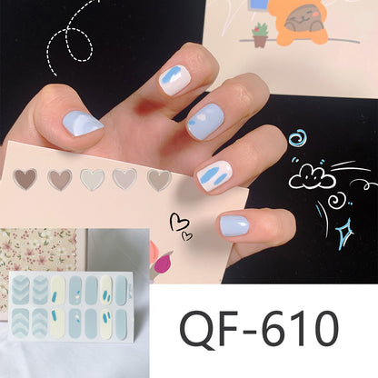 Milk pattern in autumn PRESS ON NAILS