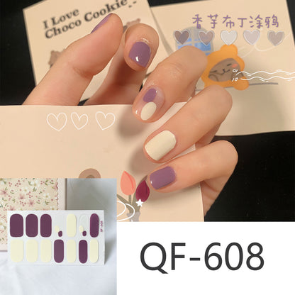 Milk pattern in autumn PRESS ON NAILS