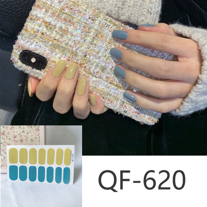 Milk pattern in autumn PRESS ON NAILS