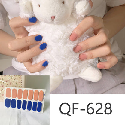 Milk pattern in autumn PRESS ON NAILS