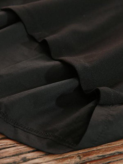 Loose Oversize Split-front Ruffled Split-joint Tops