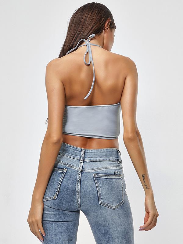 Fashion Sexy Condole Belt Sports Tank