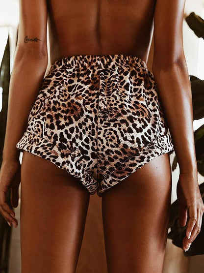 Leopard Print Fashion Short Bottoms