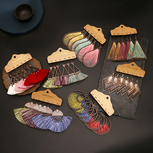 Bohemian drop earrings