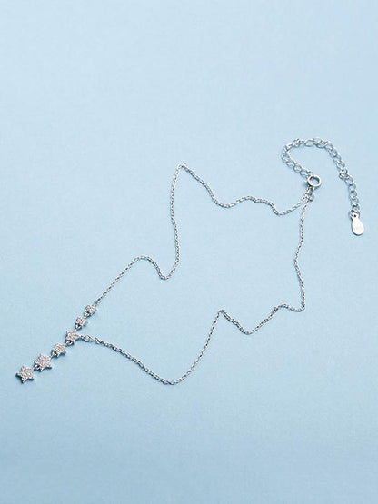 Stars Split-joint Silver Necklace