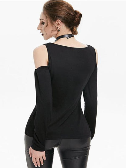 Vintage Wrap Hollow Solid Blouses&Shirts Tops