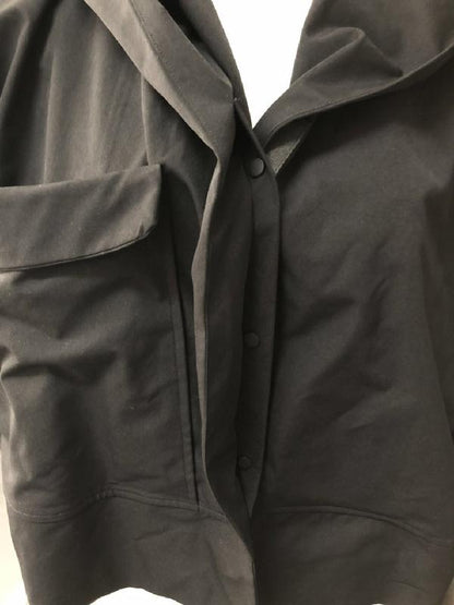 Original Simple Black With-hat Sleeveless Outwear
