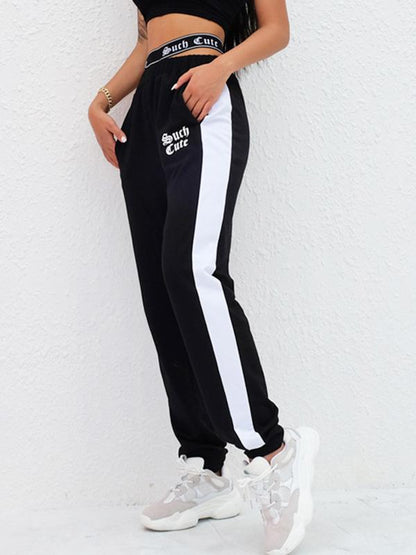 Printed High Waist Knitted Bandage Pants