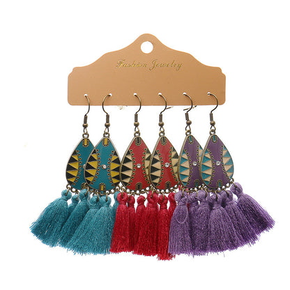 Multi-piece set of exaggerated hoop earrings
