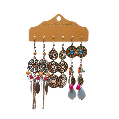 Multi-piece set of exaggerated hoop earrings