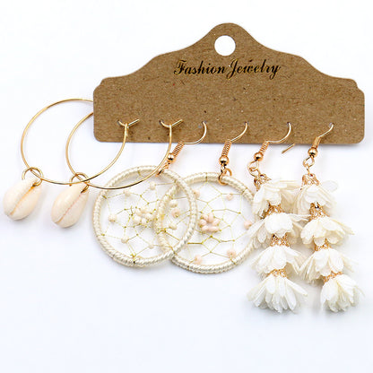 Multi-piece set of exaggerated hoop earrings