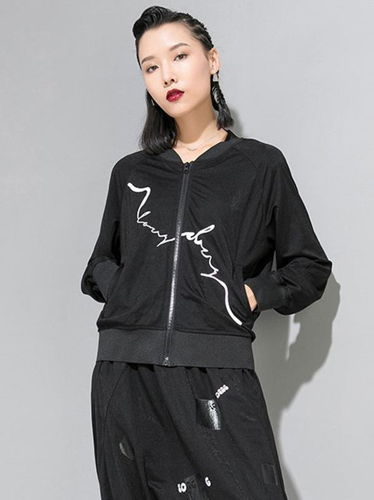 Casual Cool Girl Printed Jacket