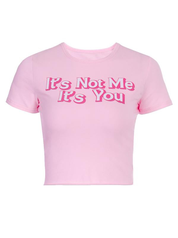 Pink Half Sleeve T-Shirts Tops